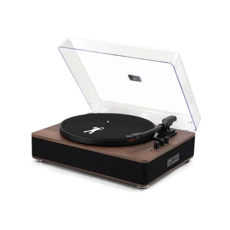 Flea Market Vintage-Style Bluetooth Turntable Record Player (Walnut Finish)
